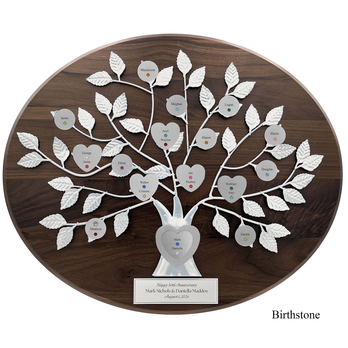 Anniversary - walnut base / silver razortree