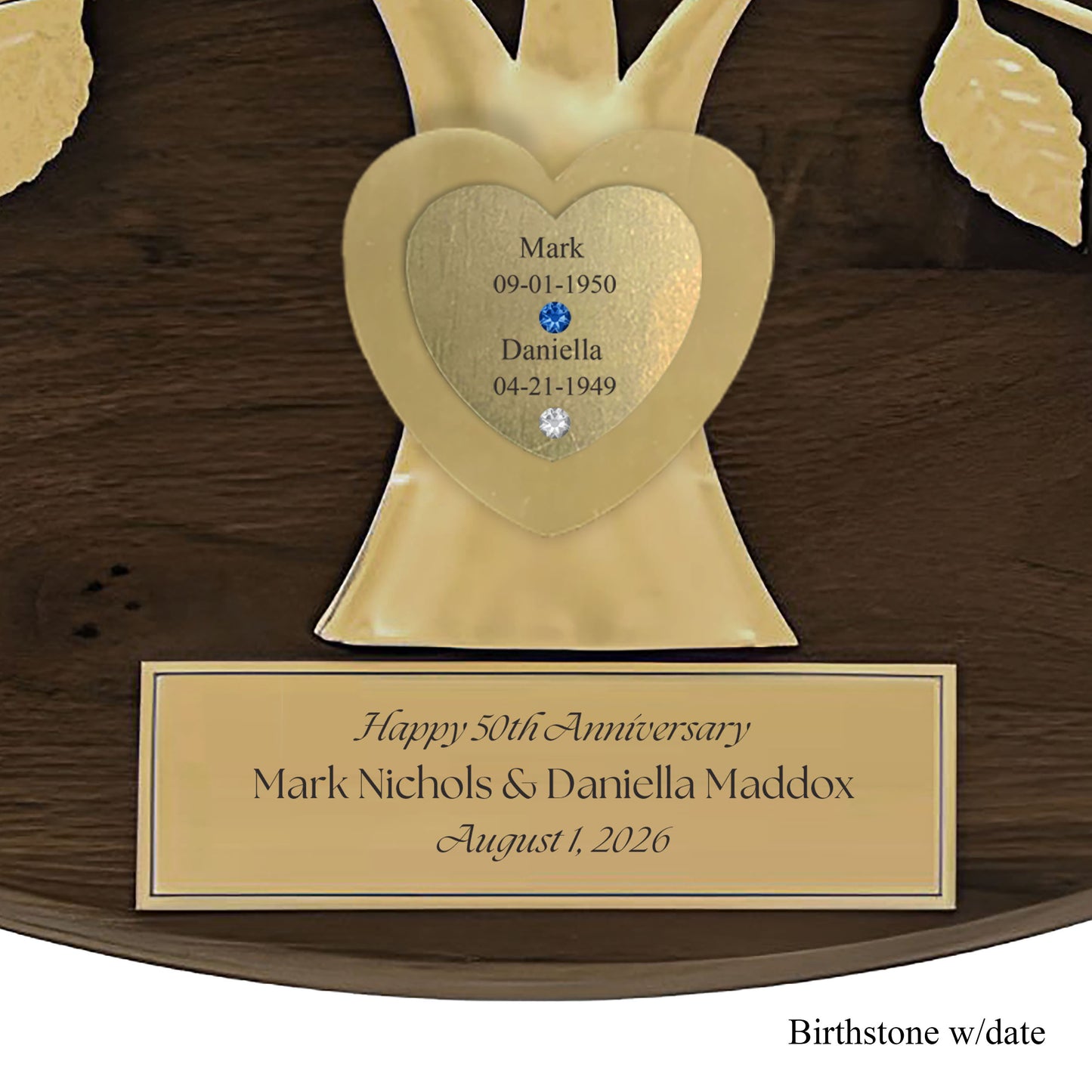 Anniversary - walnut base / gold razortree