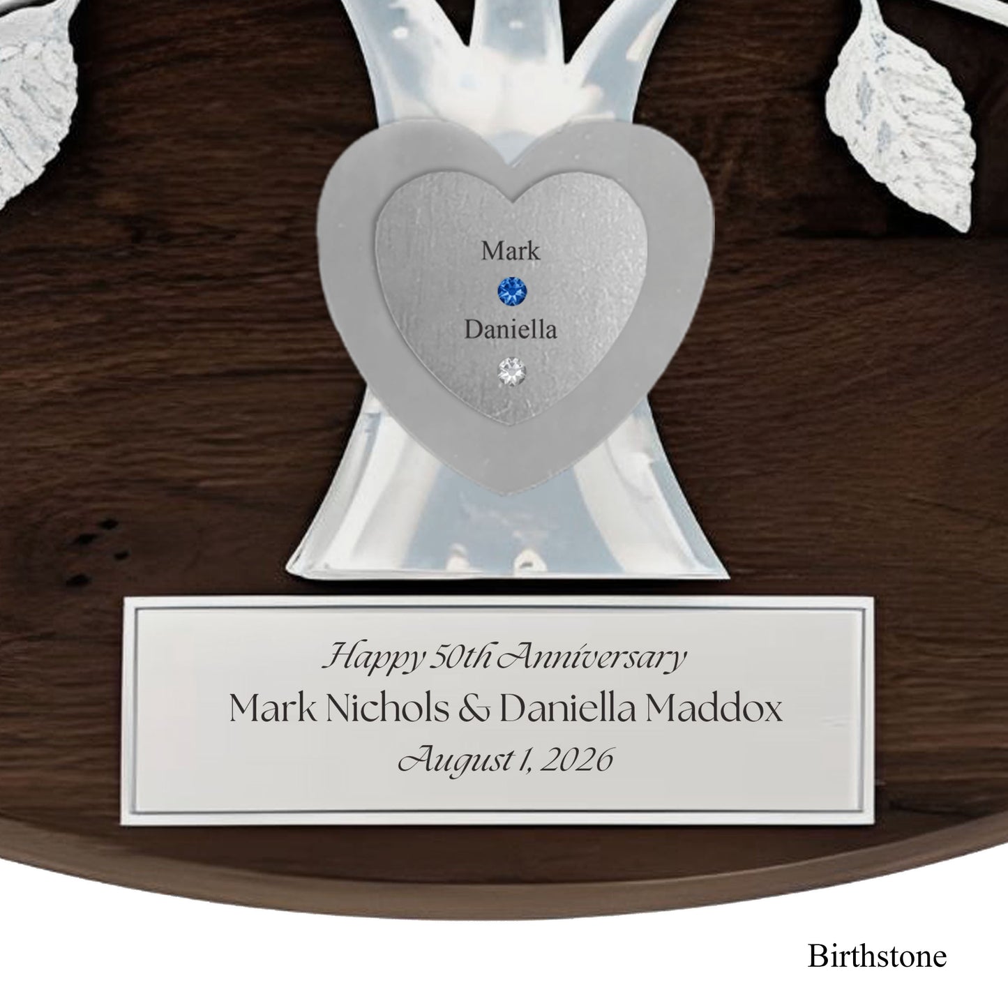 Anniversary - walnut base / silver razortree