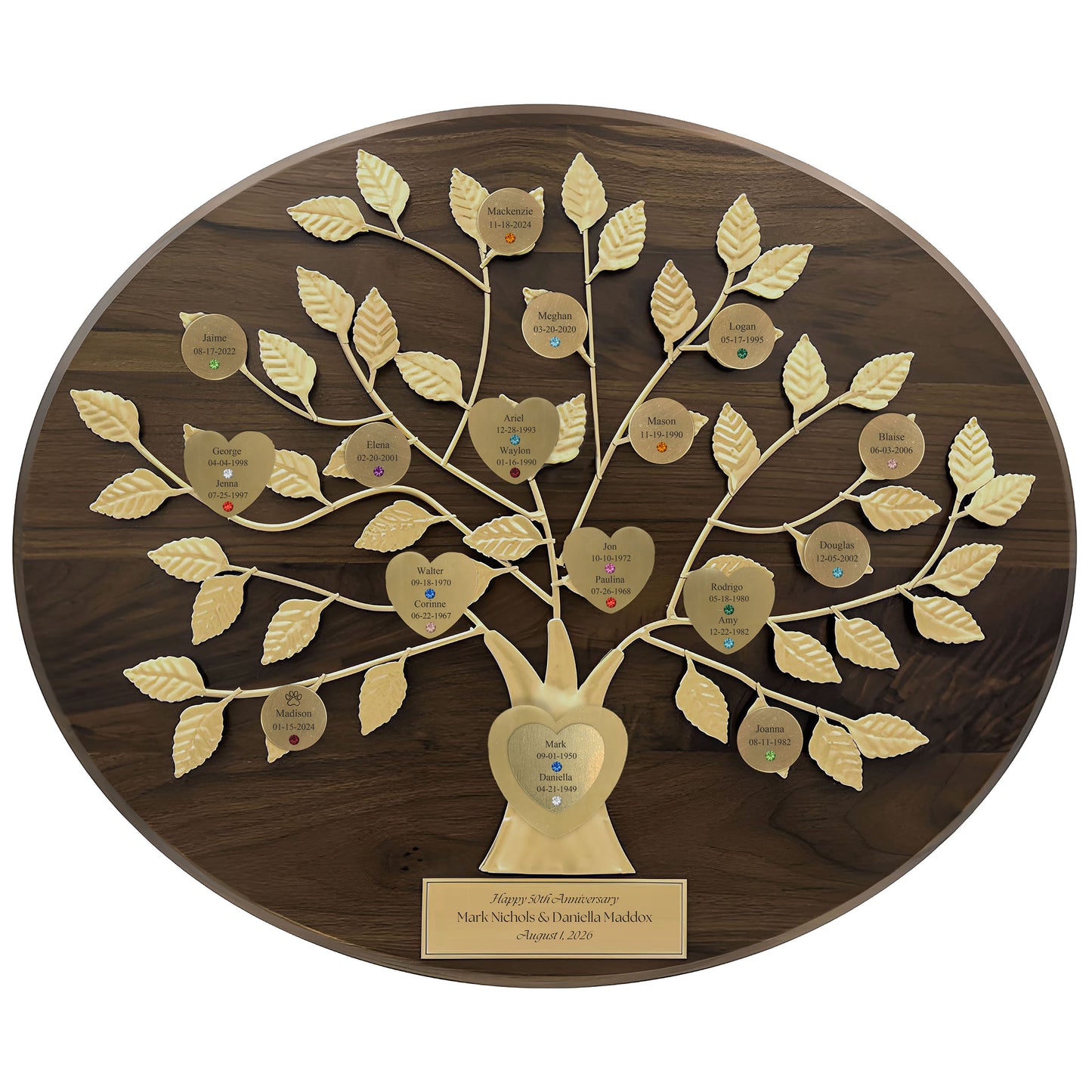 Anniversary - walnut base / gold razortree