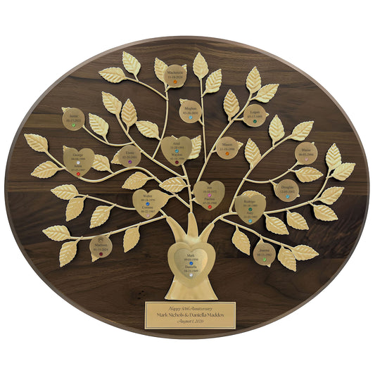 Anniversary - walnut base / gold razortree