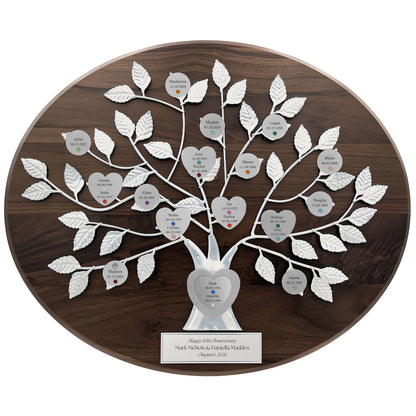 Anniversary - walnut base / silver razortree