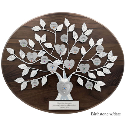 Anniversary - walnut base / silver razortree