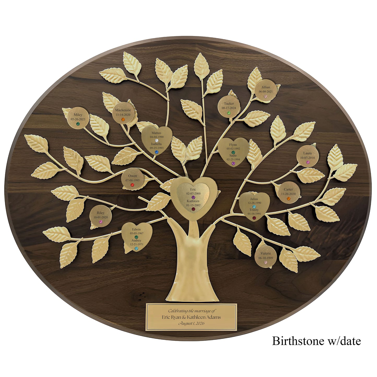 Wedding - walnut base / gold razortree