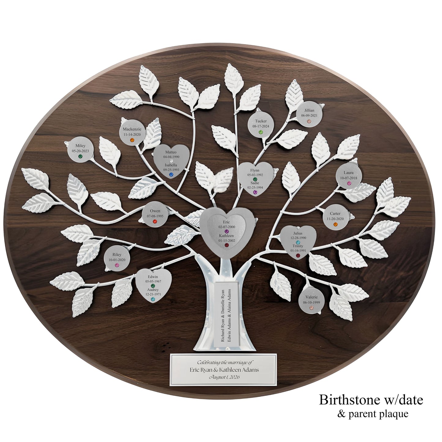 Wedding - walnut base / silver razortree