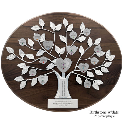 Wedding - walnut base / silver razortree