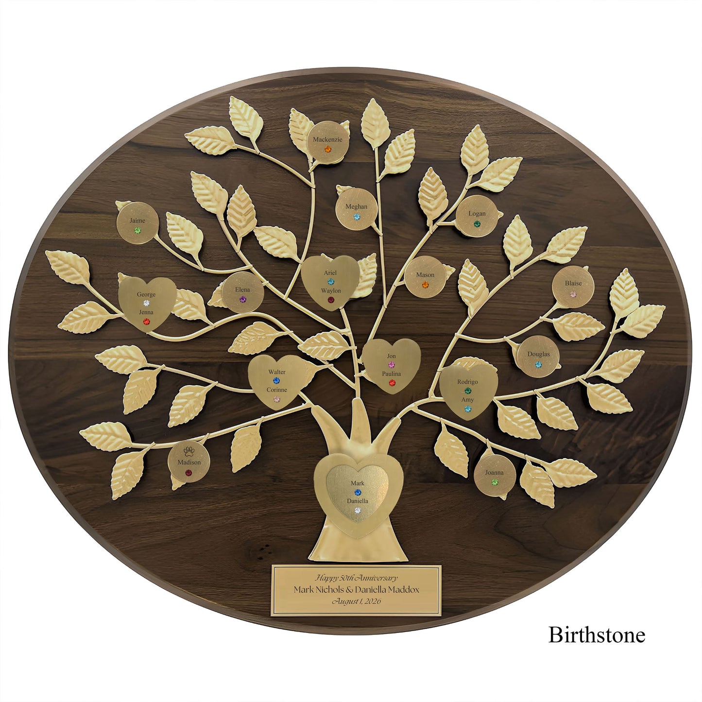 Anniversary - walnut base / gold razortree