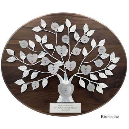 Anniversary - walnut base / silver razortree