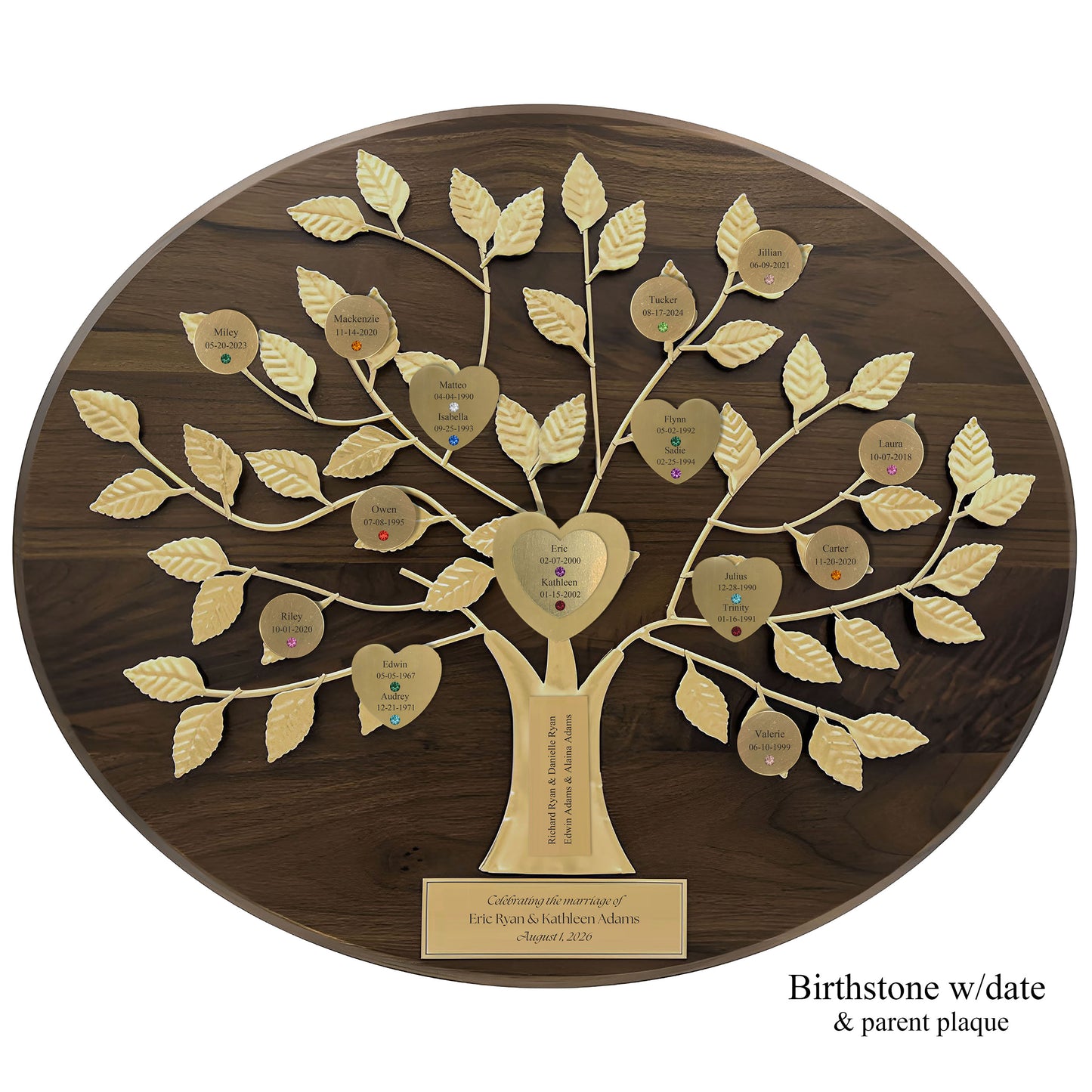 Wedding - walnut base / gold razortree