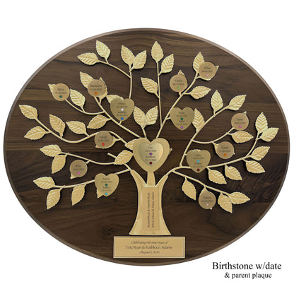 Wedding - walnut base / gold razortree