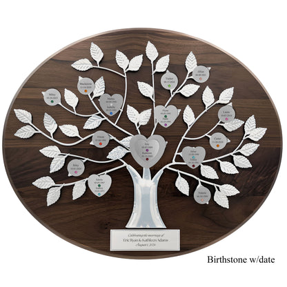 Wedding - walnut base / silver razortree