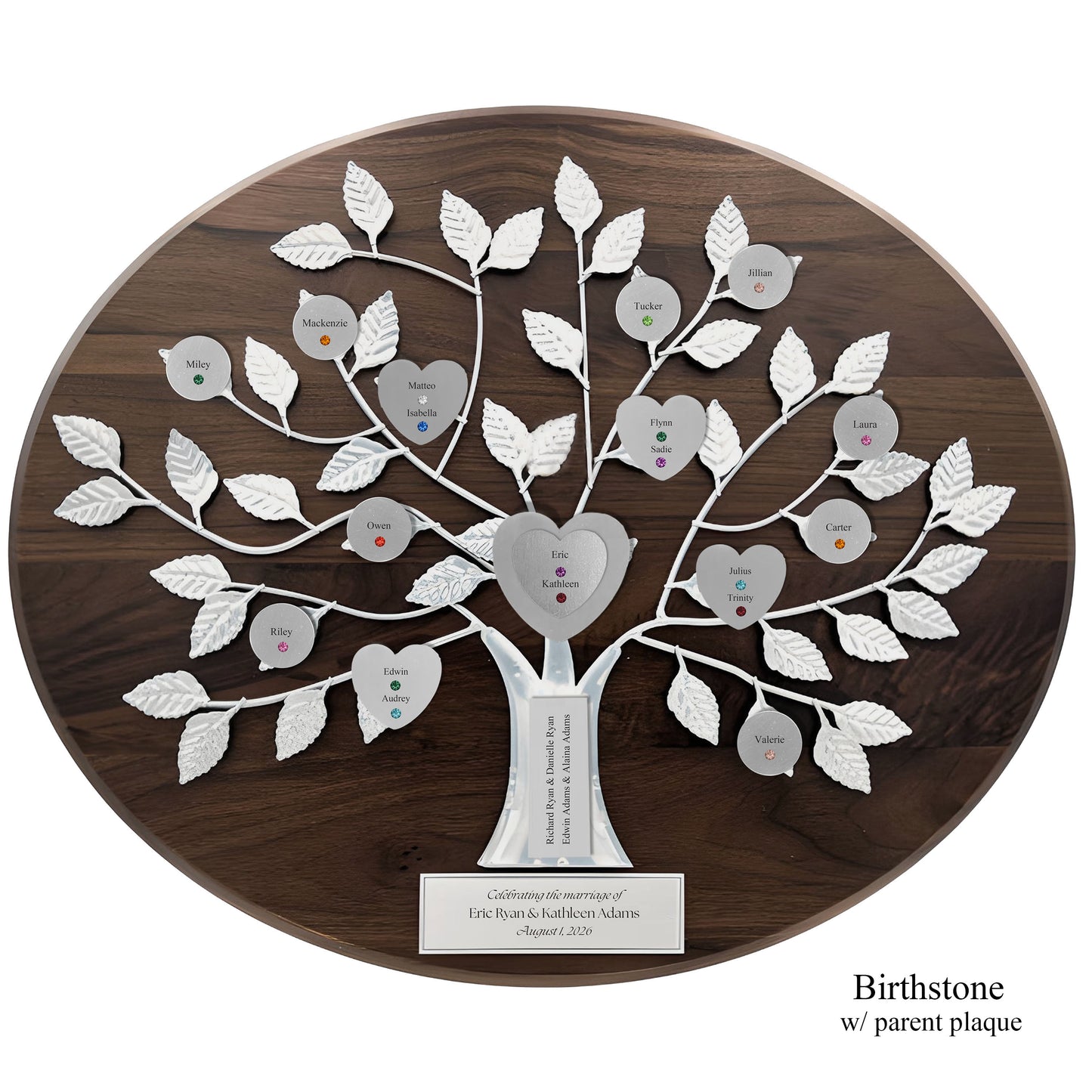 Wedding - walnut base / silver razortree