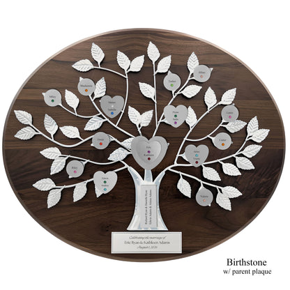 Wedding - walnut base / silver razortree