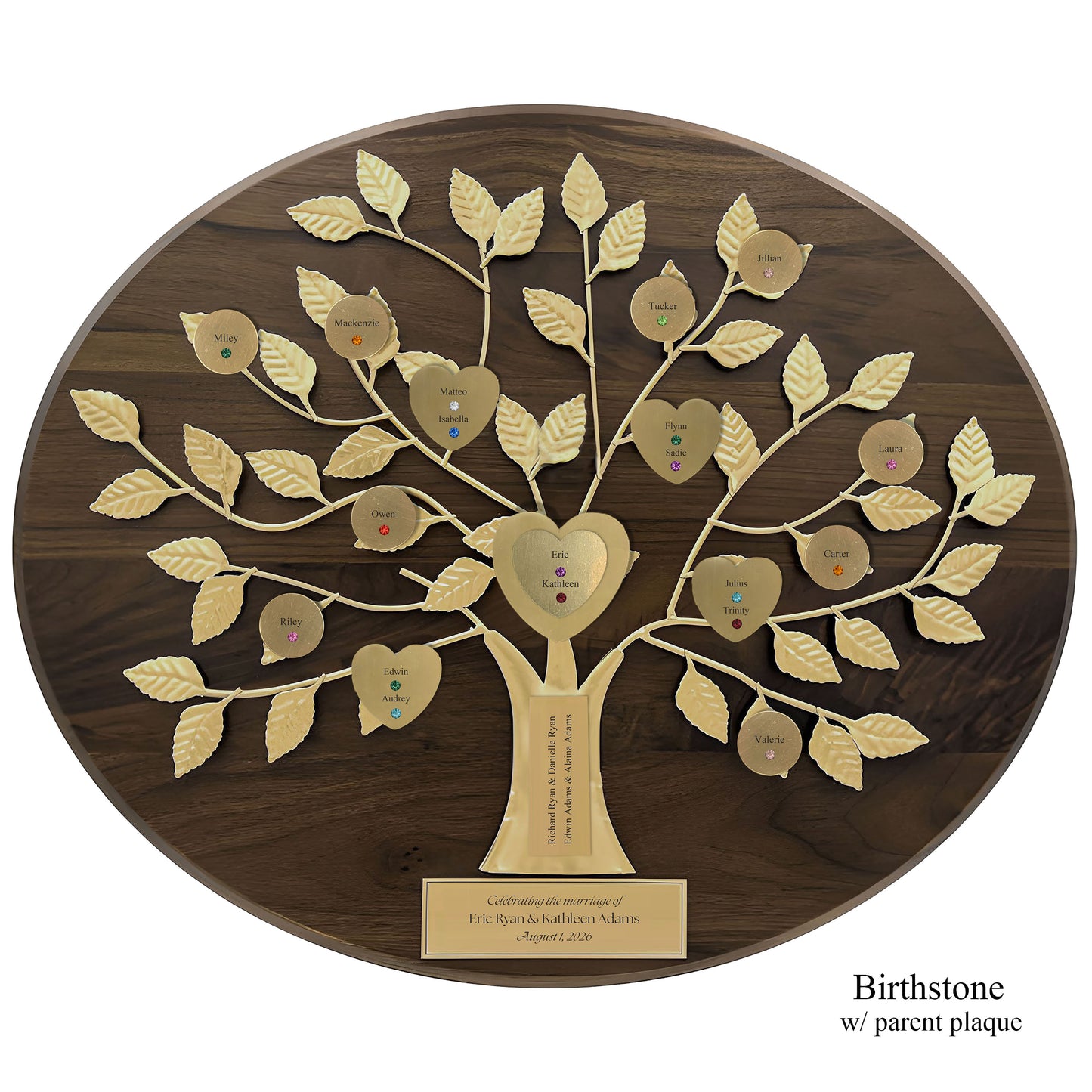 Wedding - walnut base / gold razortree
