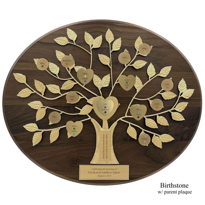 Wedding - walnut base / gold razortree
