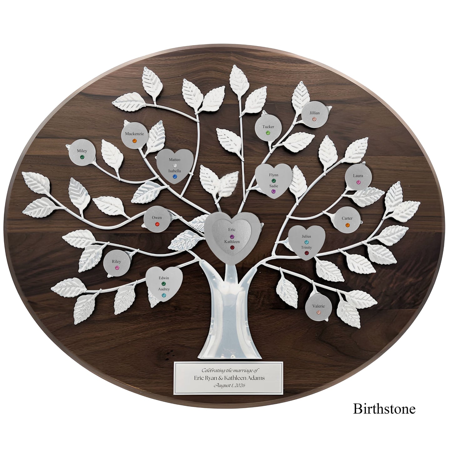 Wedding - walnut base / silver razortree