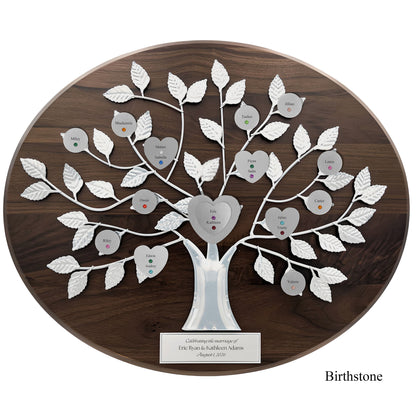 Wedding - walnut base / silver razortree