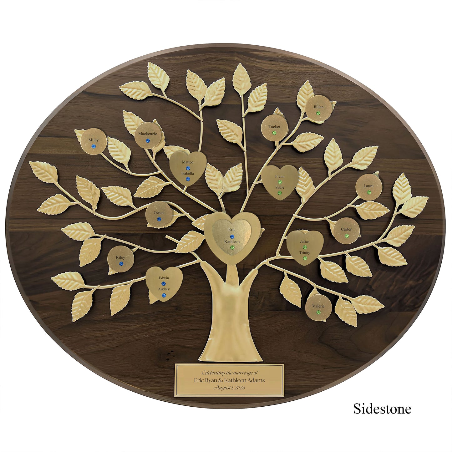 Wedding - walnut base / gold razortree