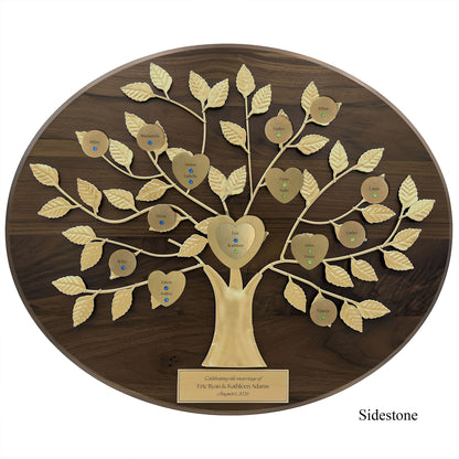 Wedding - walnut base / gold razortree