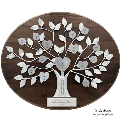 Wedding - walnut base / silver razortree