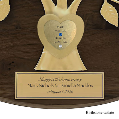 Anniversary - walnut base / gold razortree