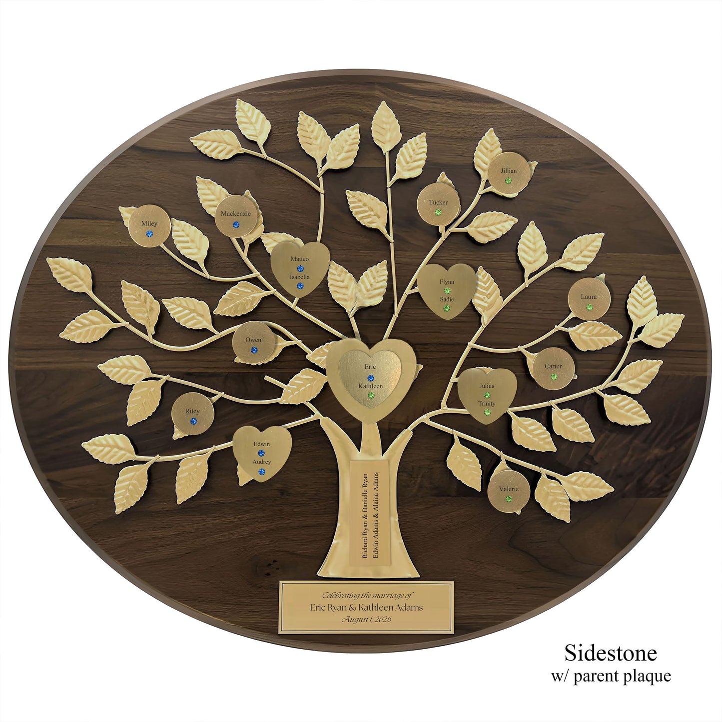 Wedding - walnut base / gold razortree