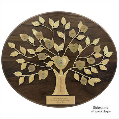 Wedding - walnut base / gold razortree