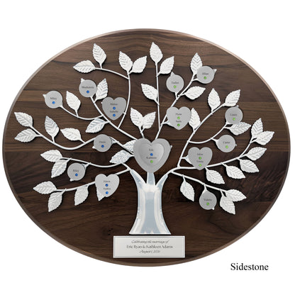 Wedding - walnut base / silver razortree