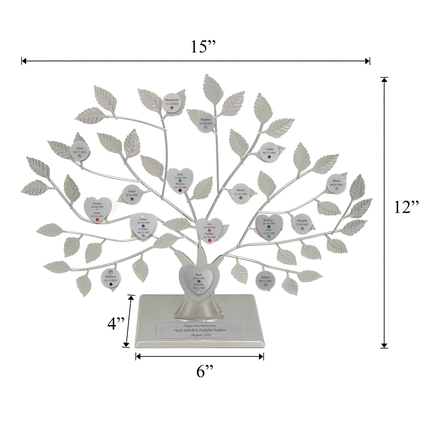 Anniversary - silver stand / silver razortree