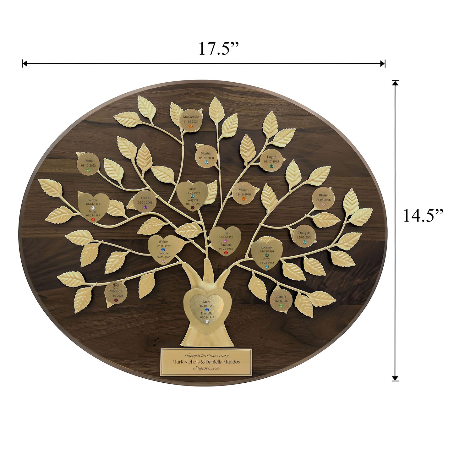 Anniversary - walnut base / gold razortree