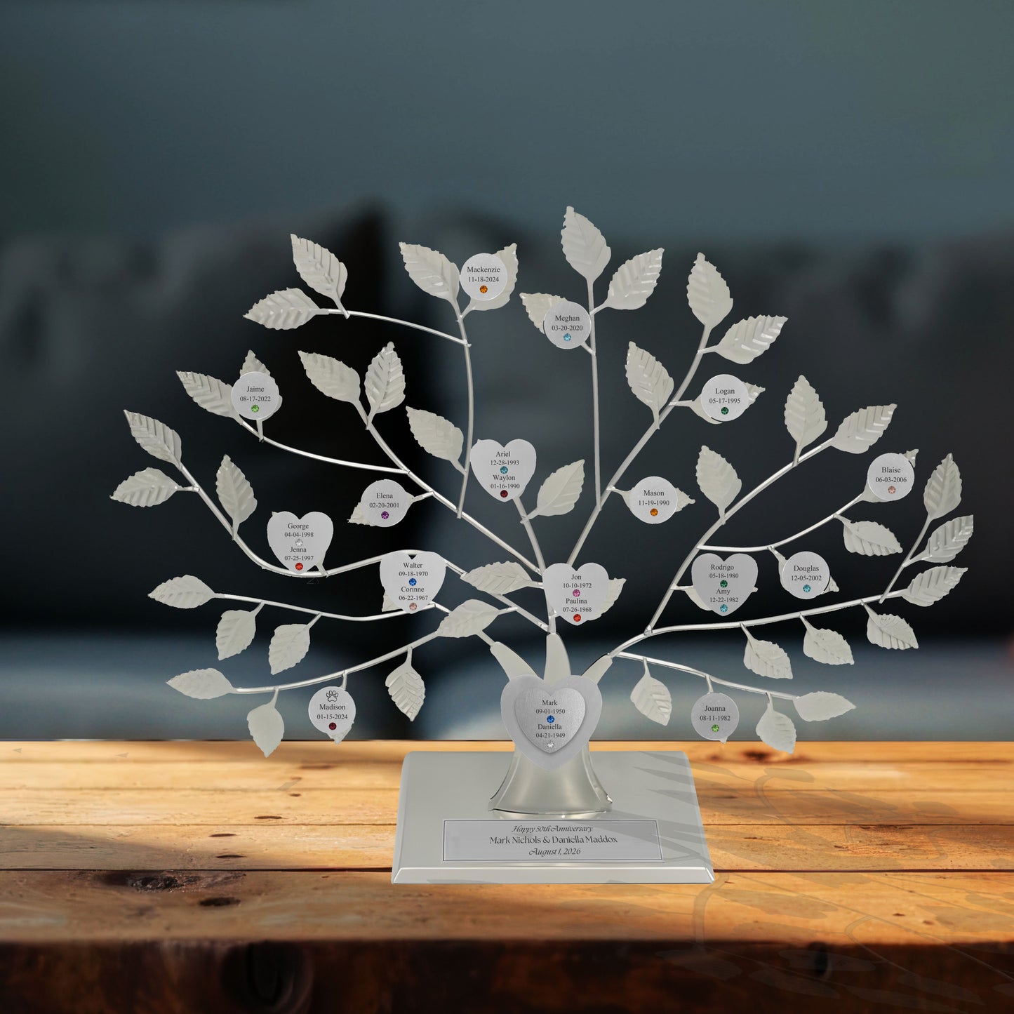 Anniversary - silver stand / silver razortree