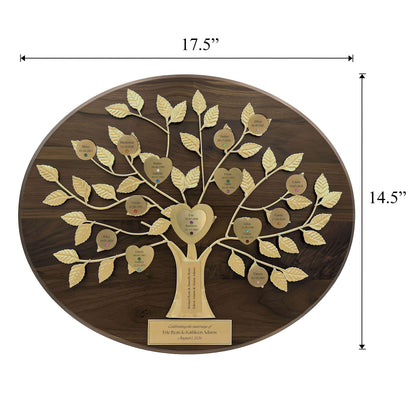 Wedding - walnut base / gold razortree