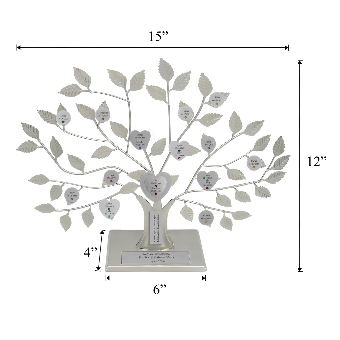 Wedding - silver stand / silver razortree