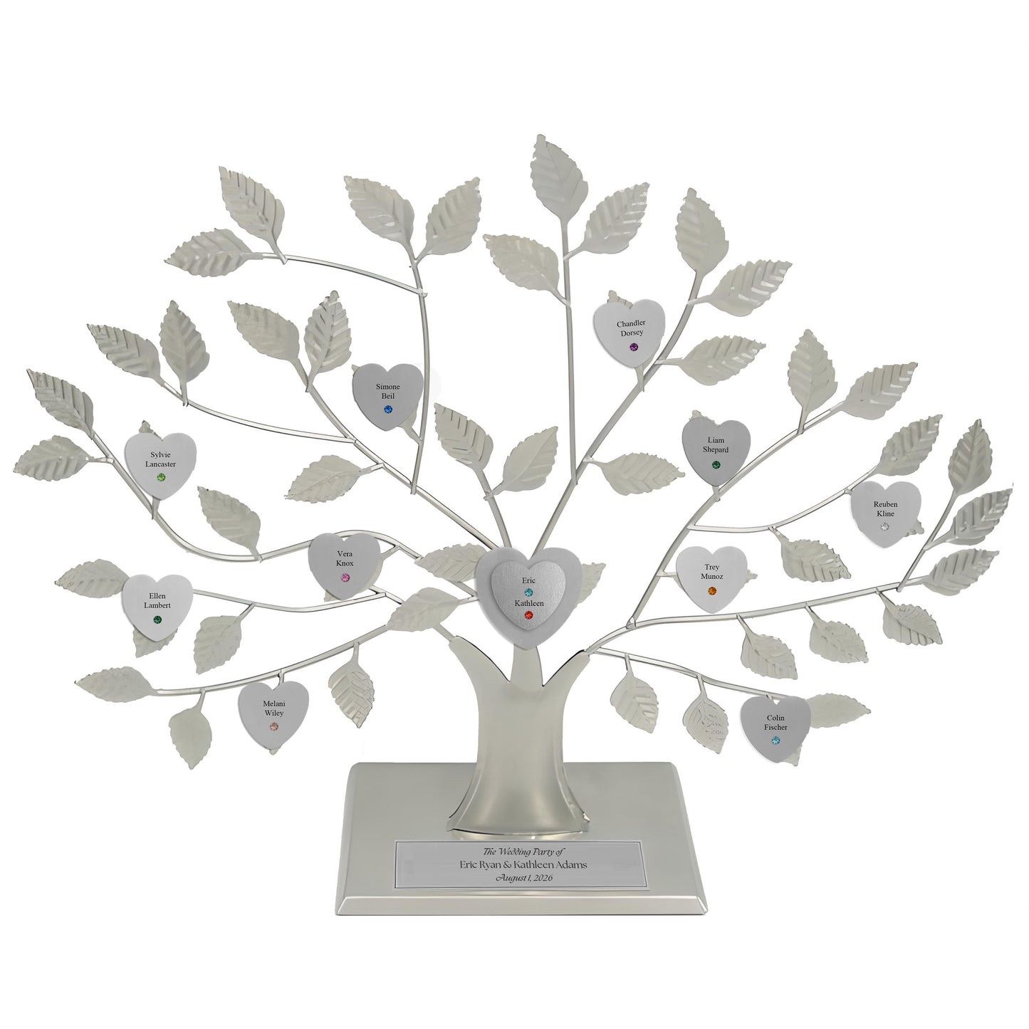 Wedding Party - silver stand / silver razortree