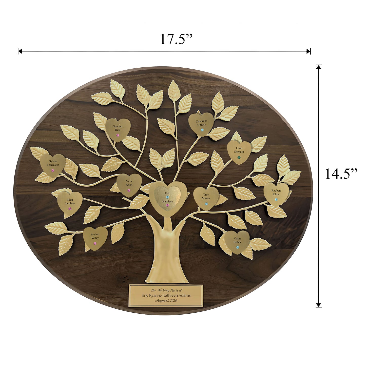 Wedding Party - walnut base / gold razortree