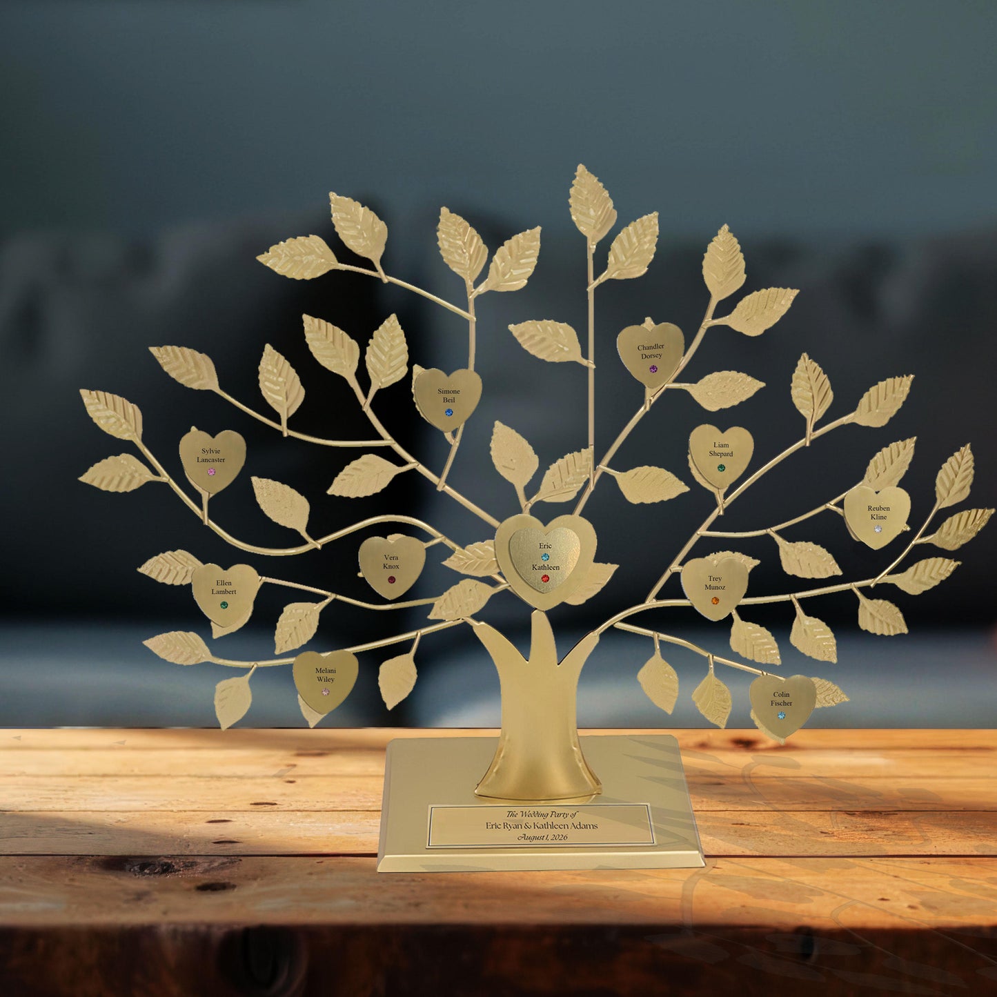 Wedding Party - gold stand / gold razortree