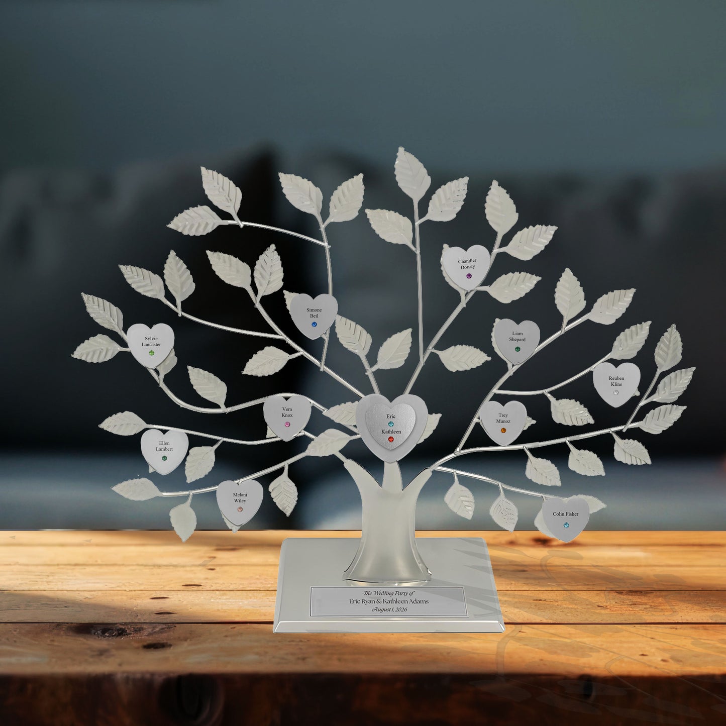 Wedding Party - silver stand / silver razortree