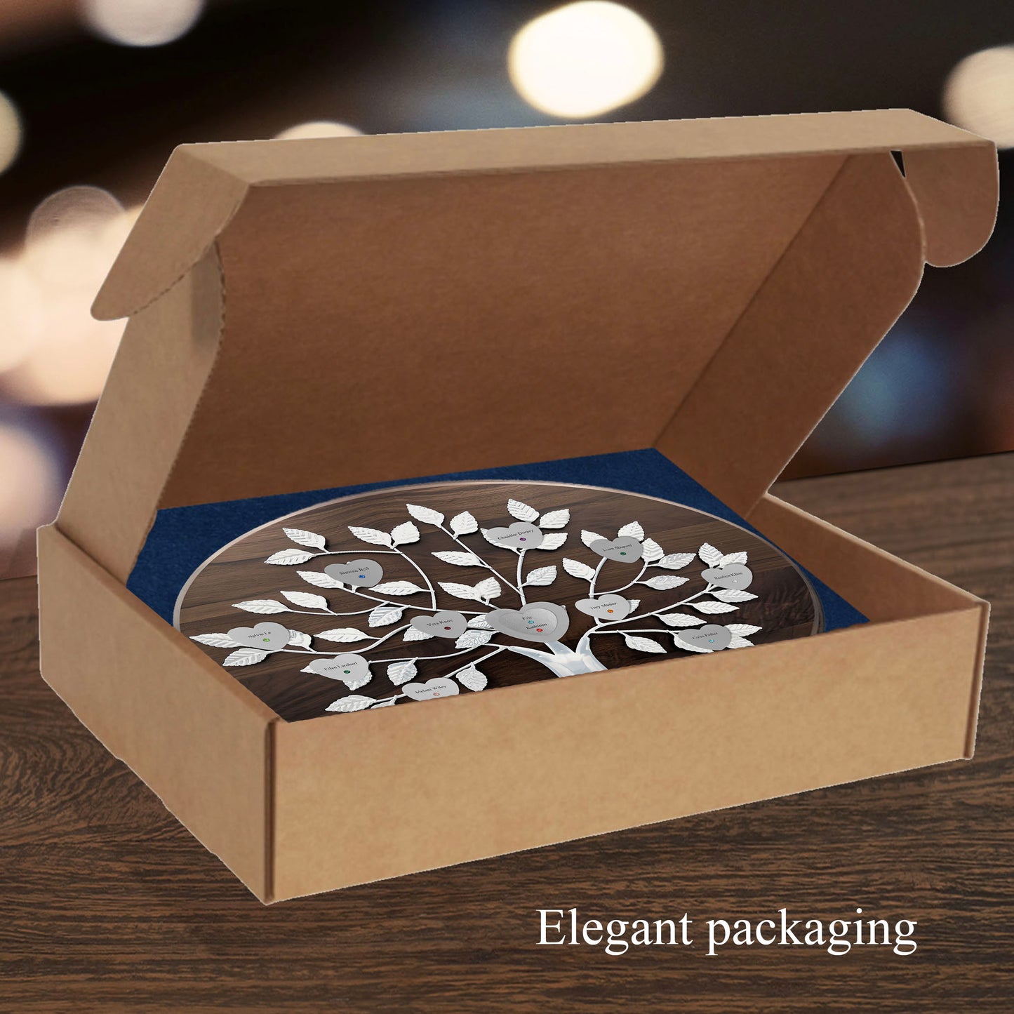 Wedding Party - walnut base / silver razortree