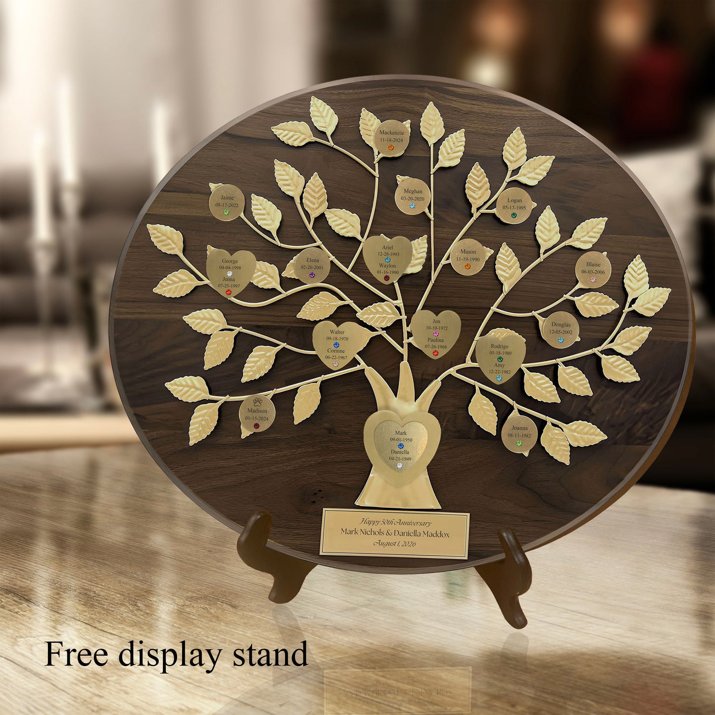 Anniversary - walnut base / gold razortree
