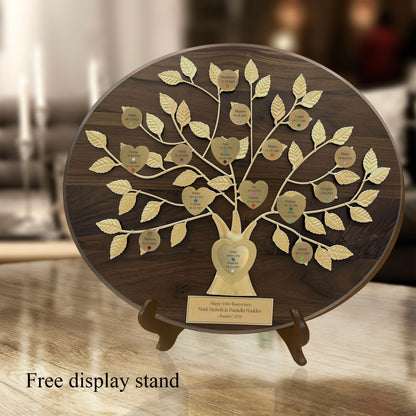 Anniversary - walnut base / gold razortree